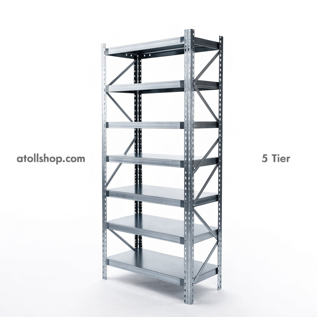 Boltless Shelving Bay 5 Tier - atollshop.com