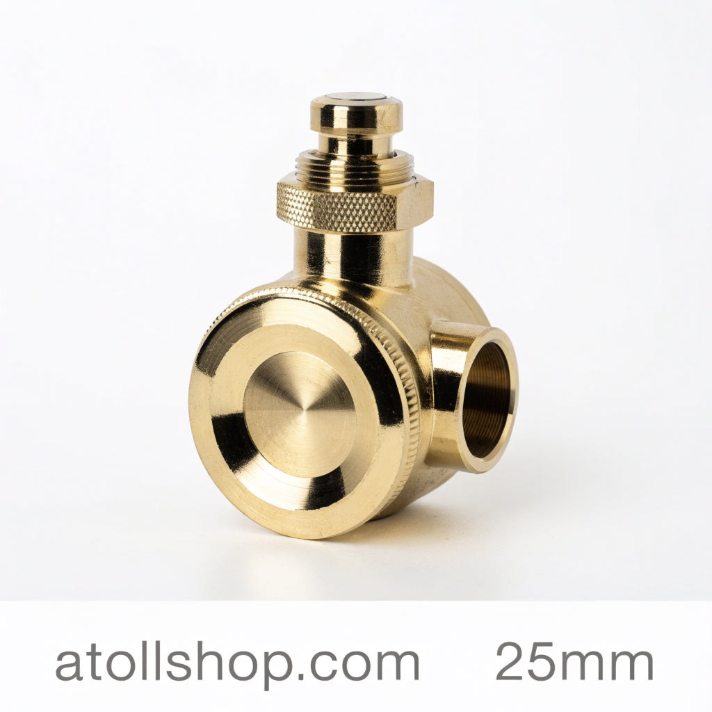 Ball Valve 25mm Brass Chrome - atollshop.com