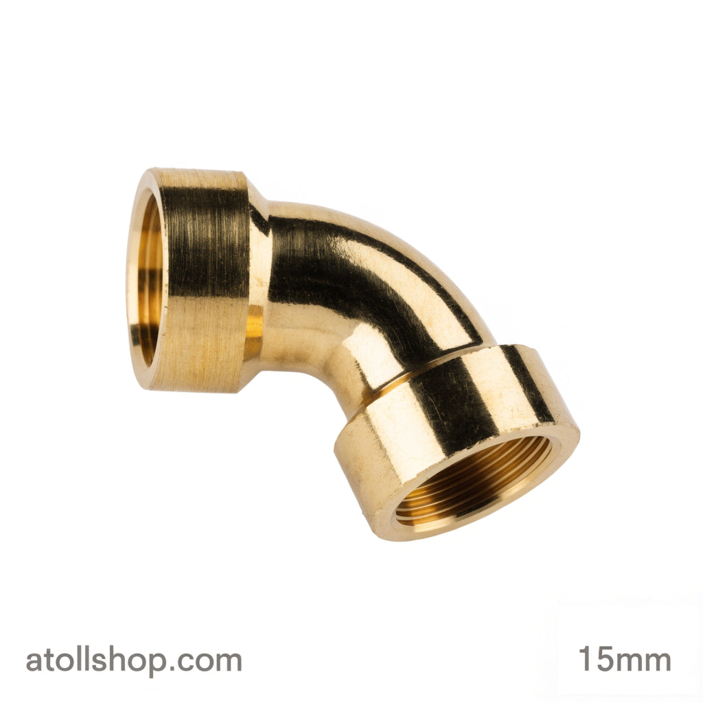 Compression Elbow 15mm Brass - atollshop.com