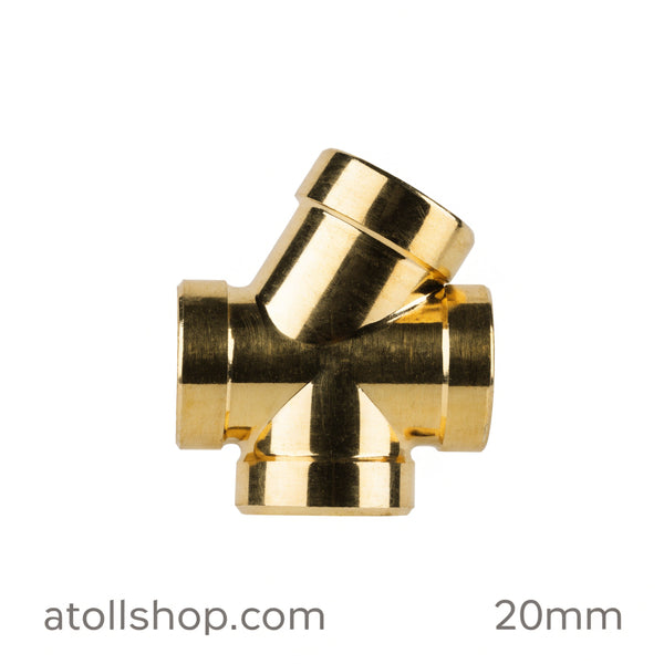 Compression Tee 20mm Brass