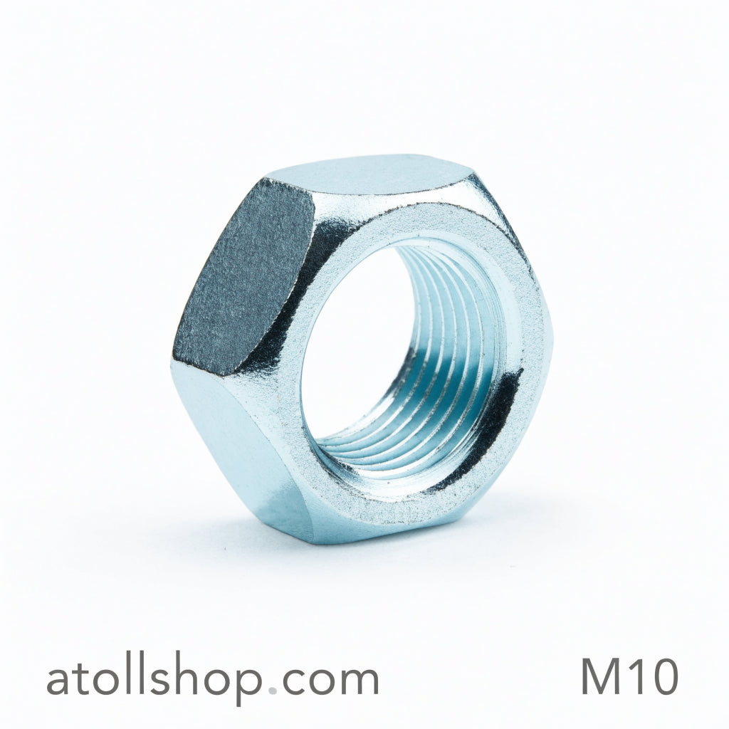 Hex Nut M10 Zinc Plated - atollshop.com