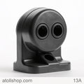 IEC Socket 13A 2 Gang Metal - atollshop.com
