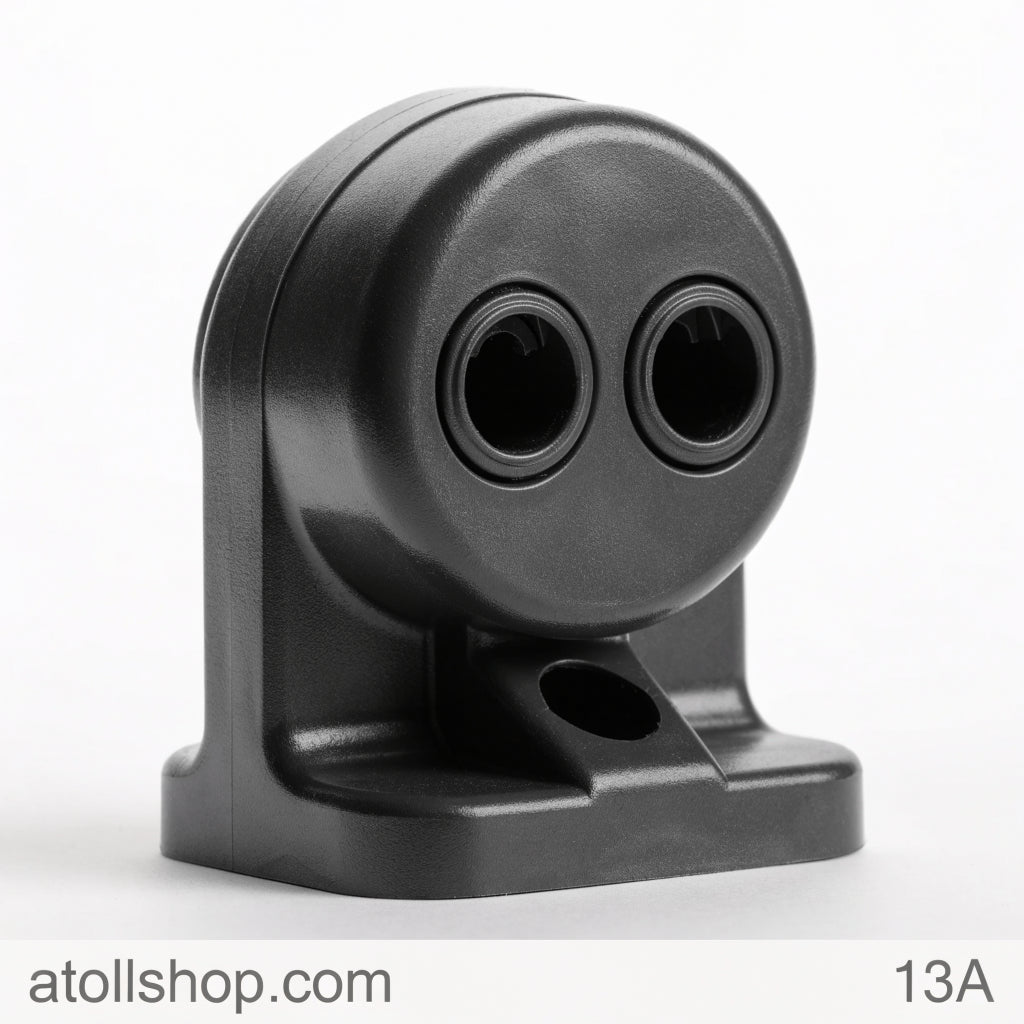 IEC Socket 13A 2 Gang Metal - atollshop.com