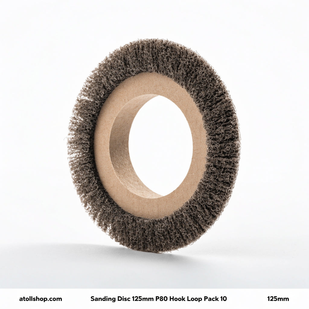 Sanding Disc 125mm P80 Hook Loop Pack 10 - atollshop.com