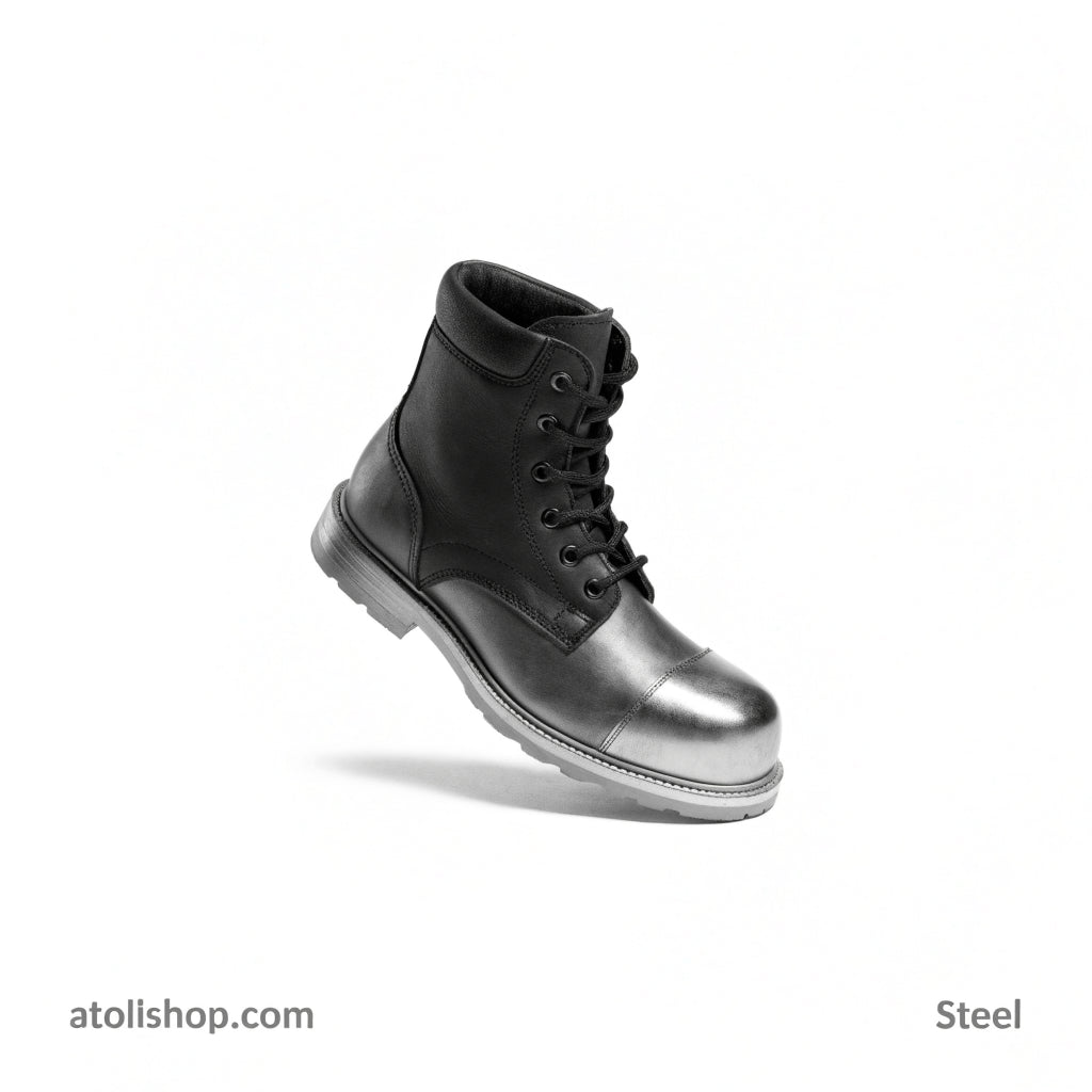 Steel Toe Boots Black Size 43 - atollshop.com