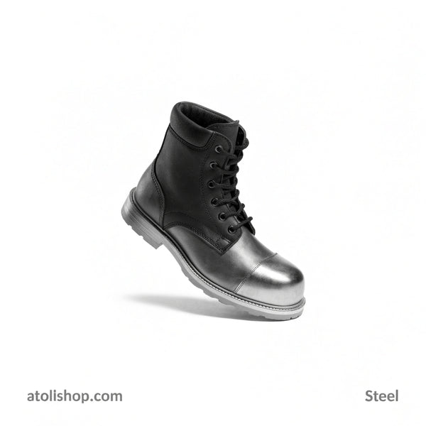 Steel Toe Boots Black Size 43