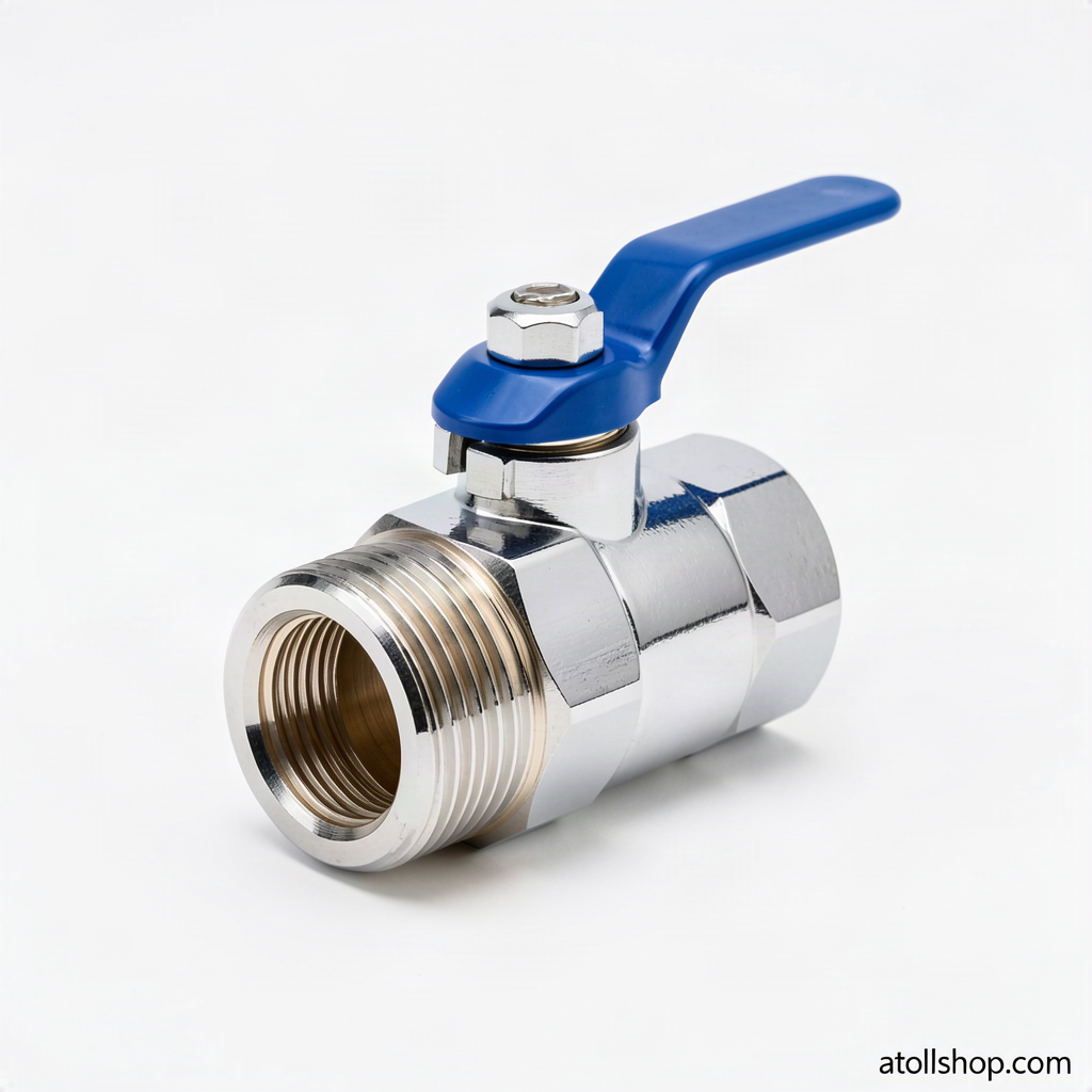 Ball Valve 15mm Brass Chrome - atollshop.com