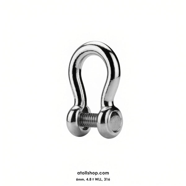 Marine rigging shackle, screw pin