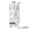 Hand tool set, chrome vanadium