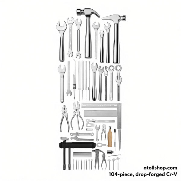 Hand tool set, chrome vanadium