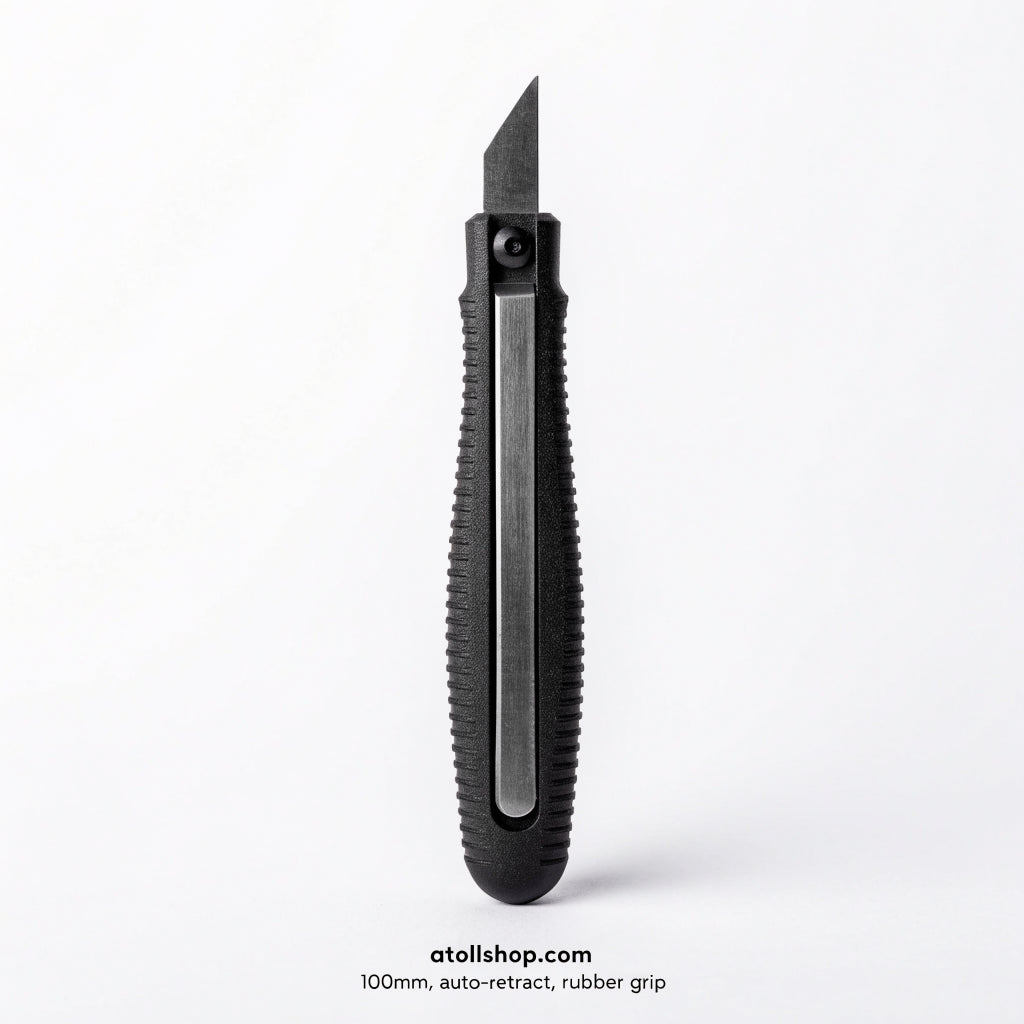 Retractable utility knife, stainless blade
