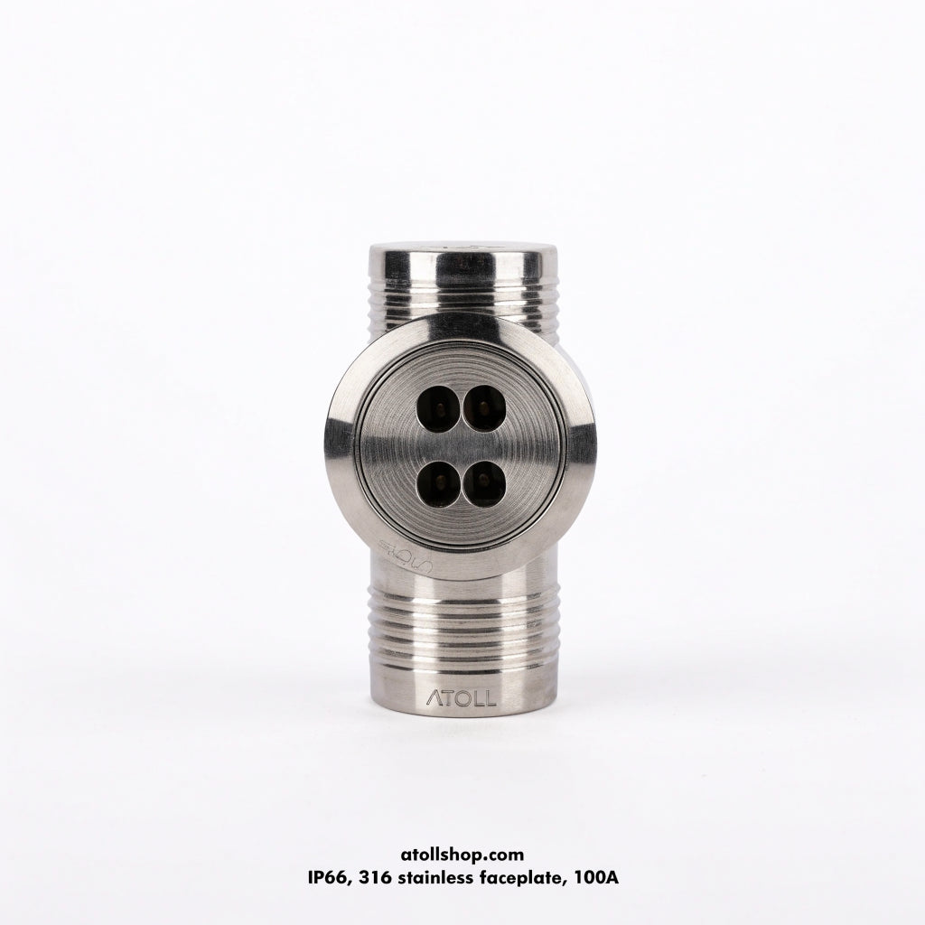IP66 weatherproof socket, 2-gang