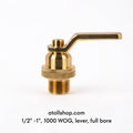 Brass full-bore ball valve