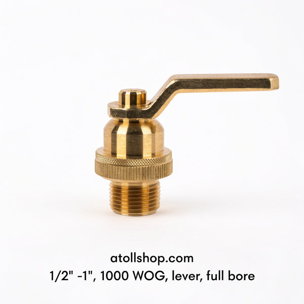 Brass full-bore ball valve