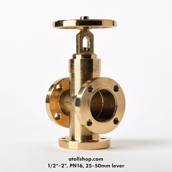 Brass gate valve, full bore