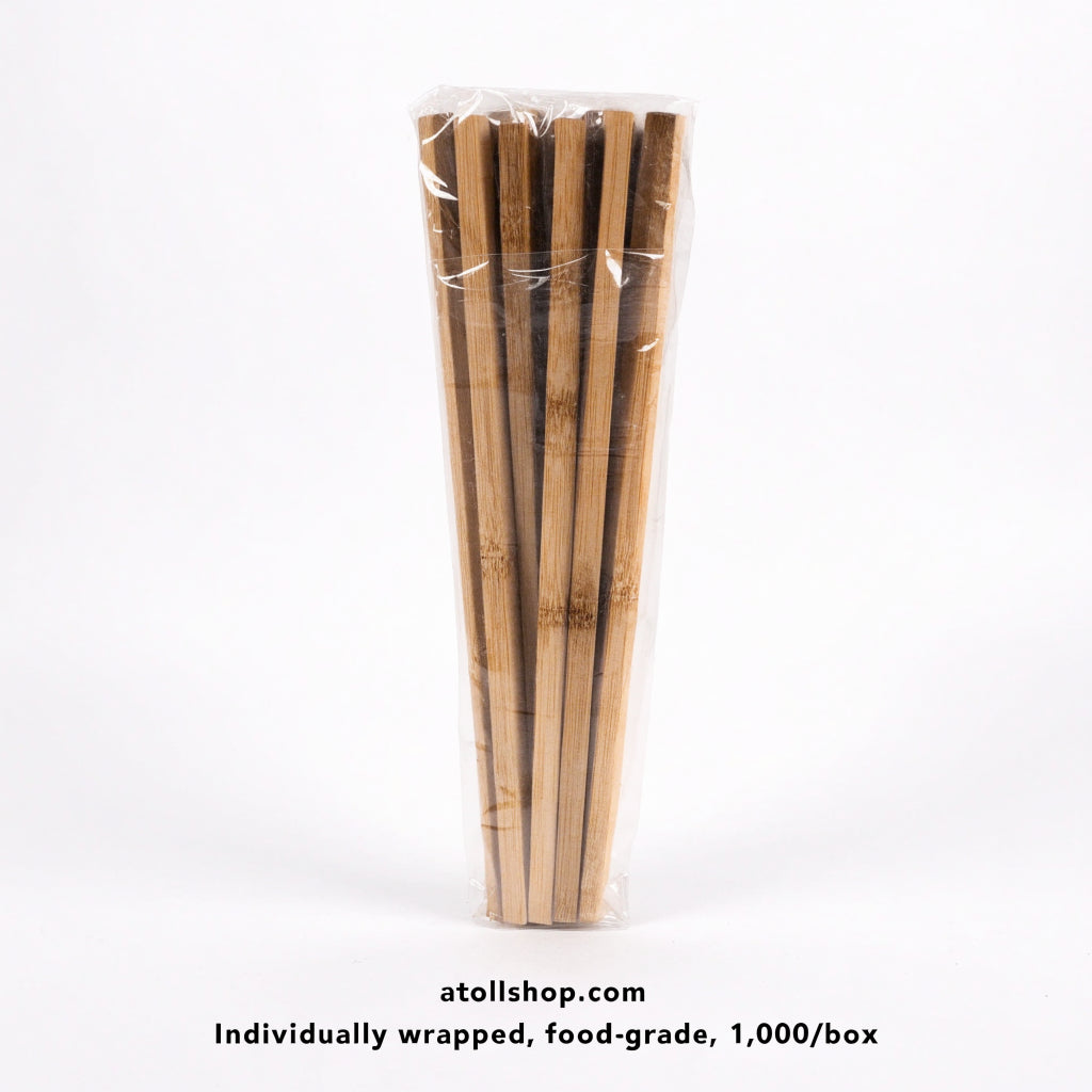 Wooden coffee stirrers / bamboo picks, 7 in, wrapped