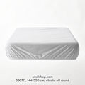 Fitted sheet 100% cotton 200TC, single/double, 25 cm depth