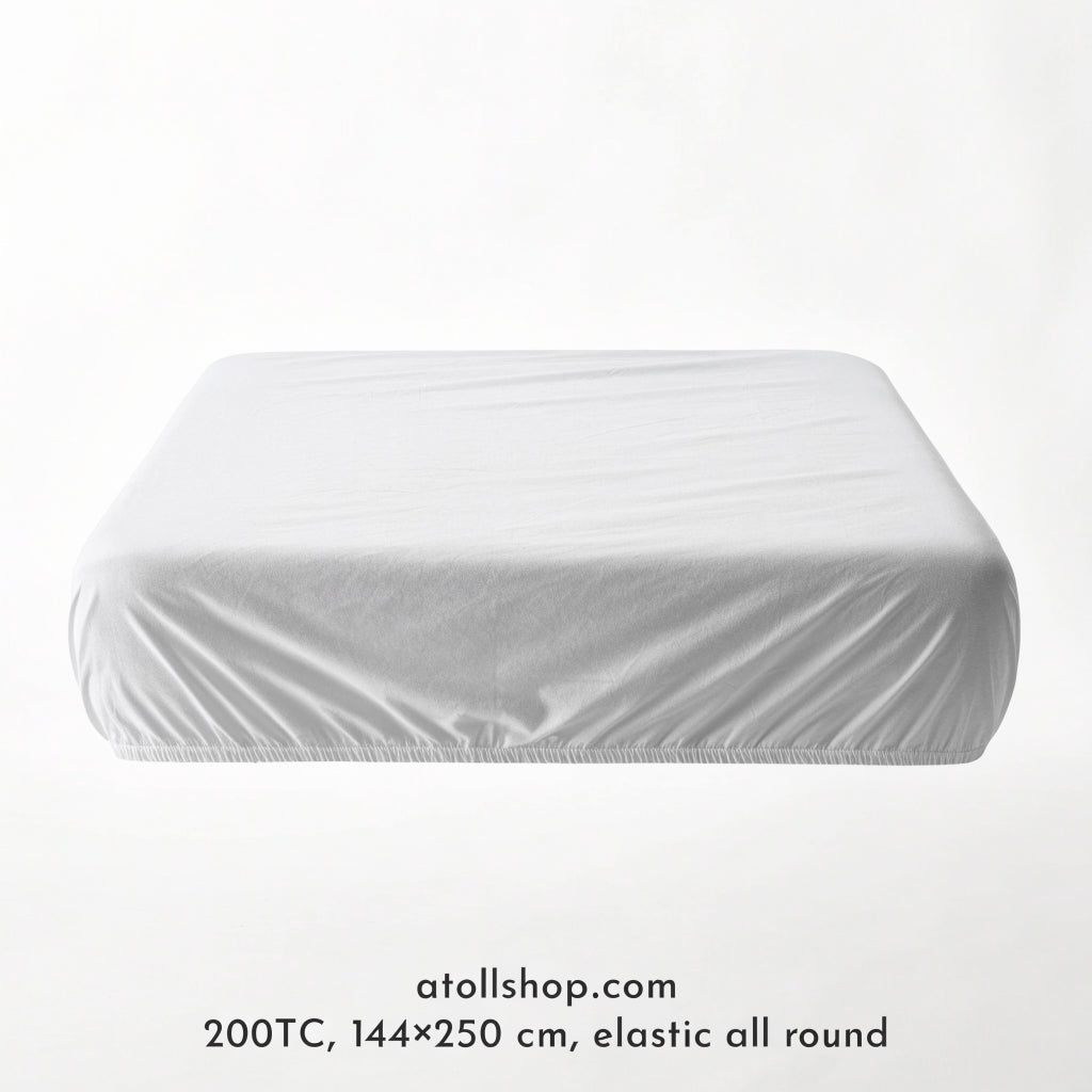 Fitted sheet 100% cotton 200TC, single/double, 25 cm depth