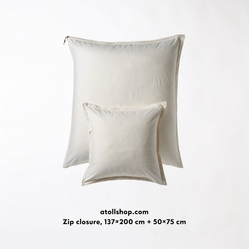 Duvet / pillow protector set, 100% cotton 200TC