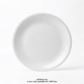 8.5 in white melamine buffet plate, heavy gauge