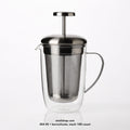 French press / cold brew jug, 1 L, double-wall