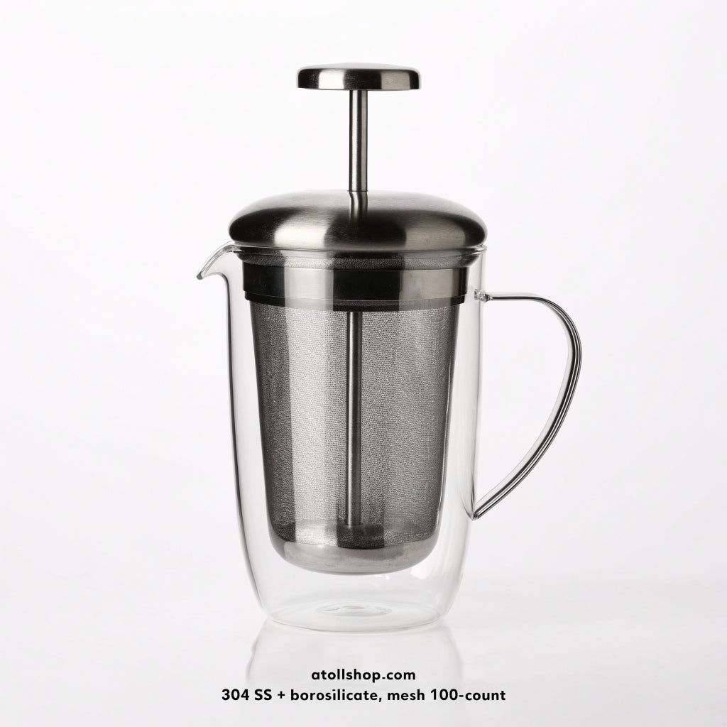 French press / cold brew jug, 1 L, double-wall