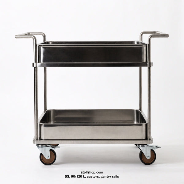 Rolling bain-marie / food trolley, 2-tier