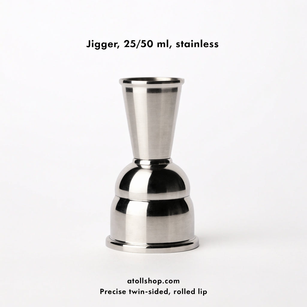 Jigger, 25/50 ml, stainless