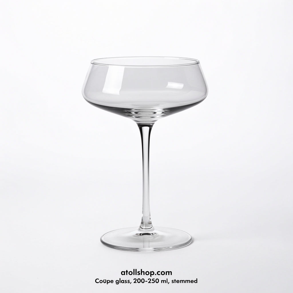 Coupe glass, 200–250 ml, stemmed
