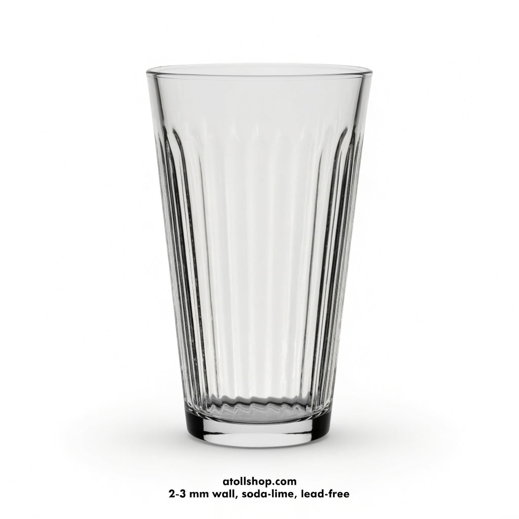 Highball / Collins glass, 250–300 ml, ribbed