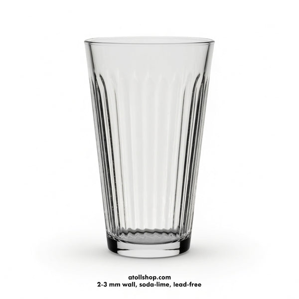 Highball / Collins glass, 250–300 ml, ribbed