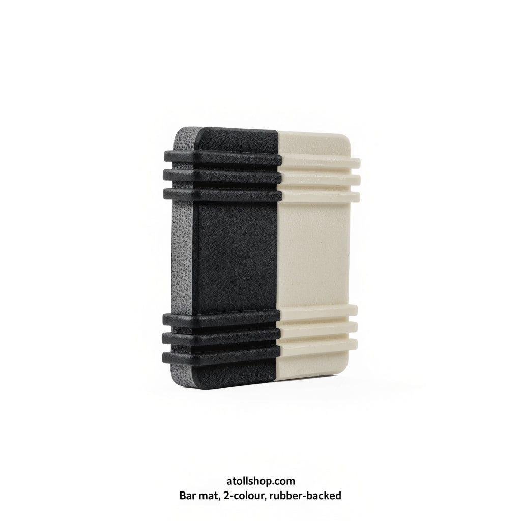 Bar mat, 2-colour, rubber-backed