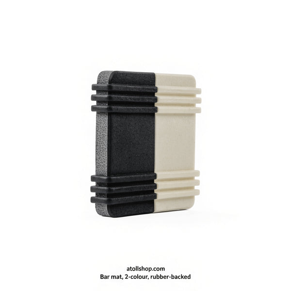 Bar mat, 2-colour, rubber-backed