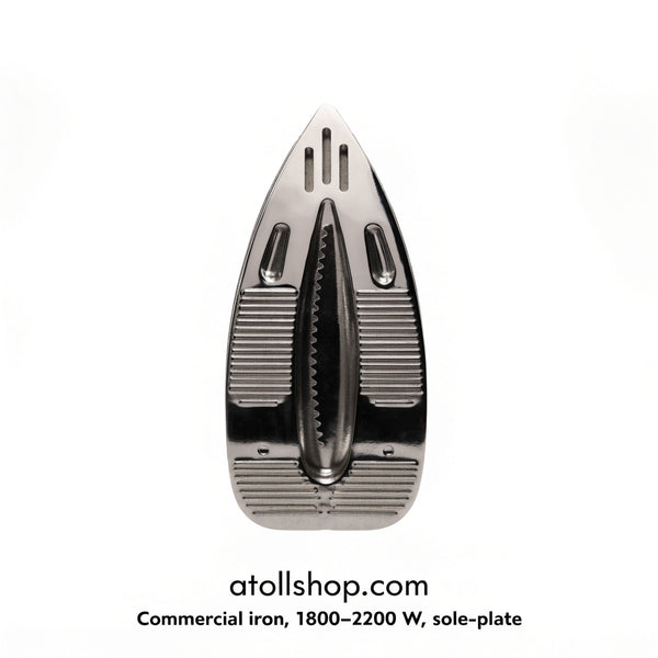 Commercial iron, 1800–2200 W, sole-plate