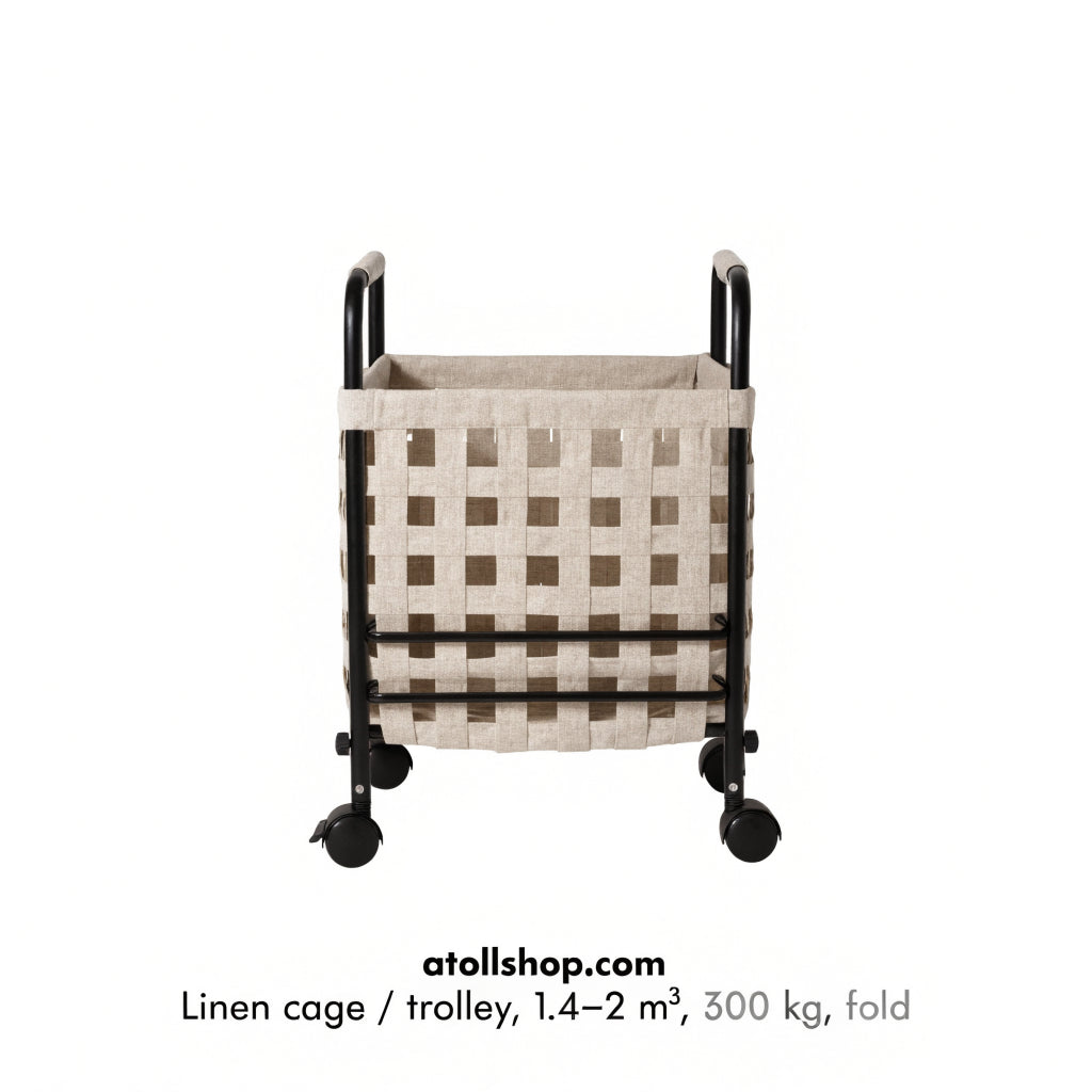 Linen cage / trolley, 1.4–2 m³, 300 kg, fold-flat