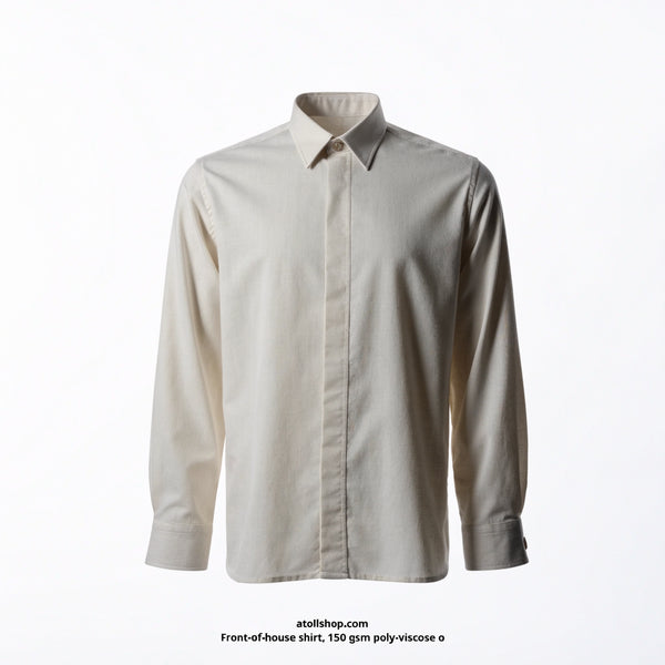 Front-of-house shirt, 150 gsm poly-viscose or poly-cotton