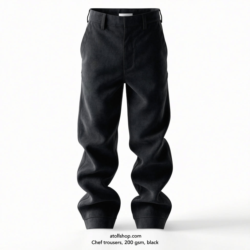 Chef trousers, 200 gsm, black
