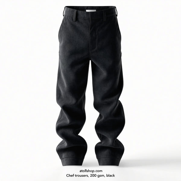 Chef trousers, 200 gsm, black