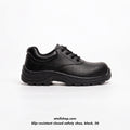 Slip-resistant closed safety shoe, black, 36–48