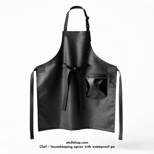 Chef / housekeeping apron with waterproof pocket, 600D