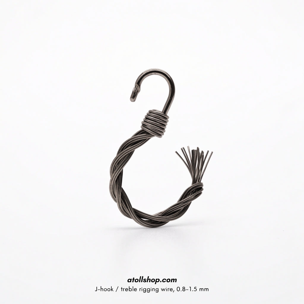 J-hook / treble rigging wire, 0.8–1.5 mm
