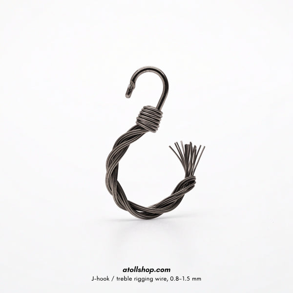 J-hook / treble rigging wire, 0.8–1.5 mm