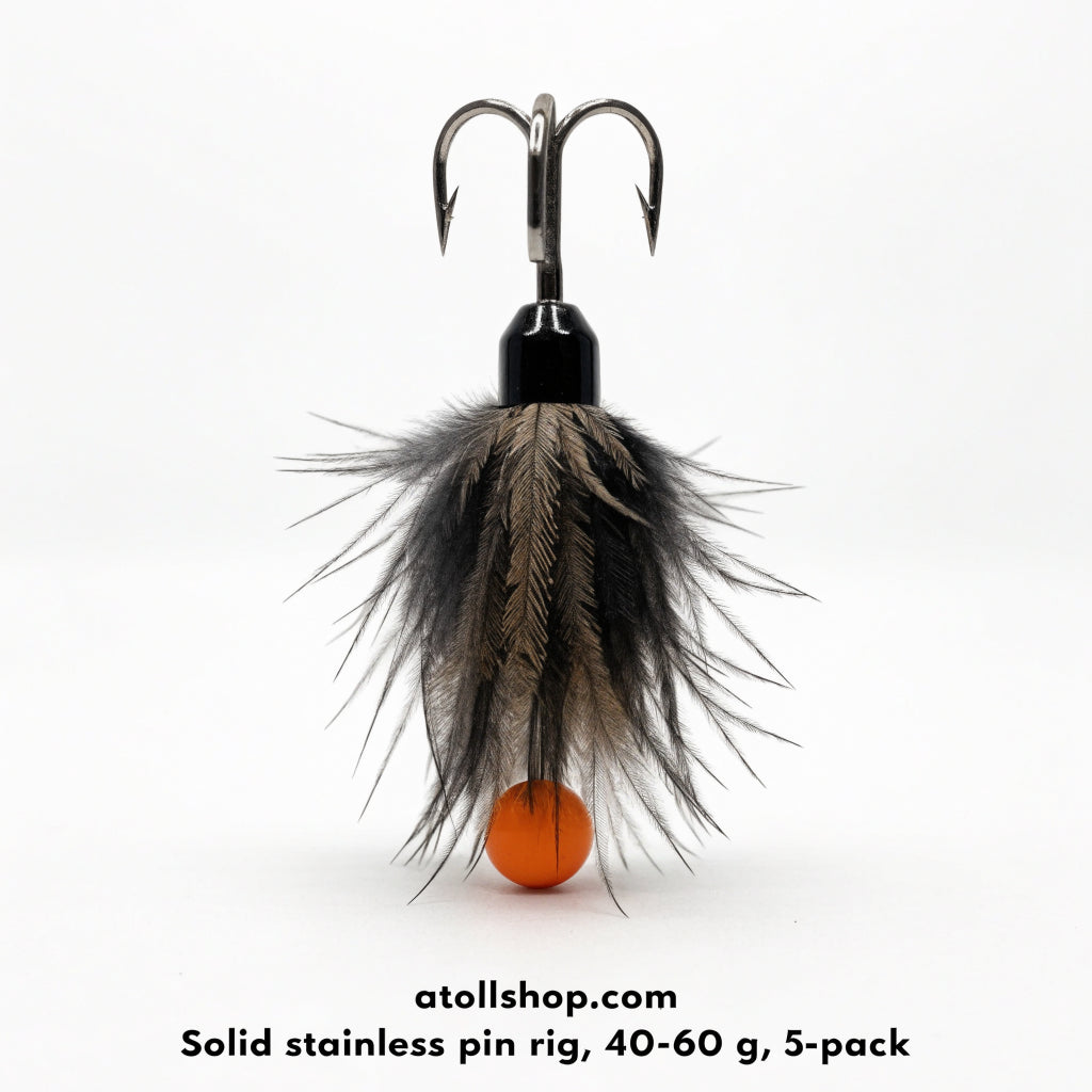 Black marlin / GT feathered skirt jig