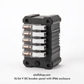 12/24 V DC breaker panel with IP66 enclosure, 6-way