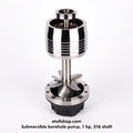 Submersible borehole pump, 1 hp, 316 shaft, 4 in