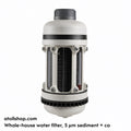 Whole-house water filter, 5 µm sediment + carbon, 10 in