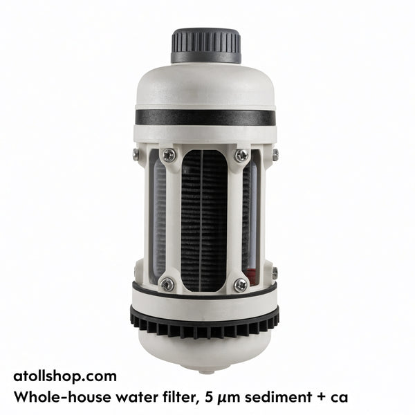 Whole-house water filter, 5 µm sediment + carbon, 10 in