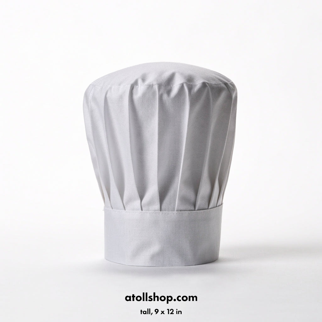Chef Cap, tall, 9 x 12 in