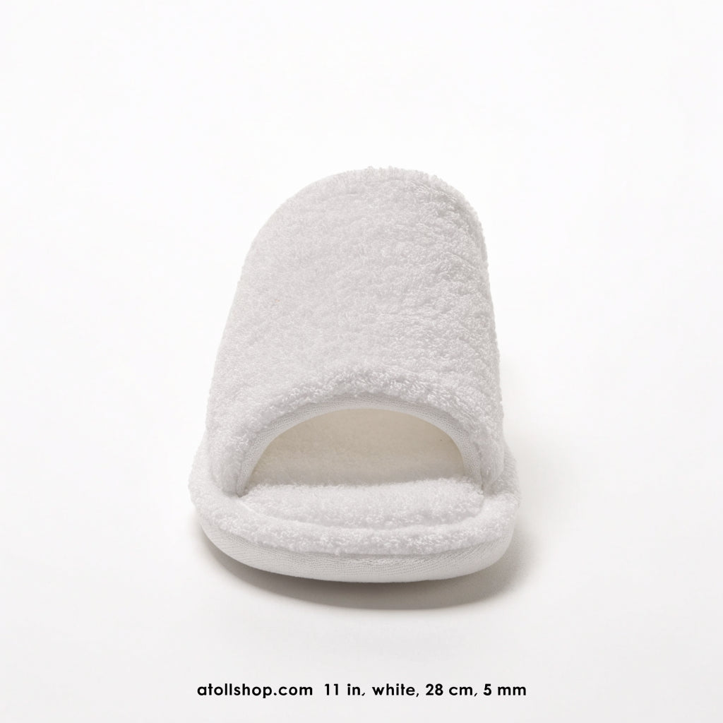 Disposable Terry Slipper, 11 in, white, 28 cm, 5 mm