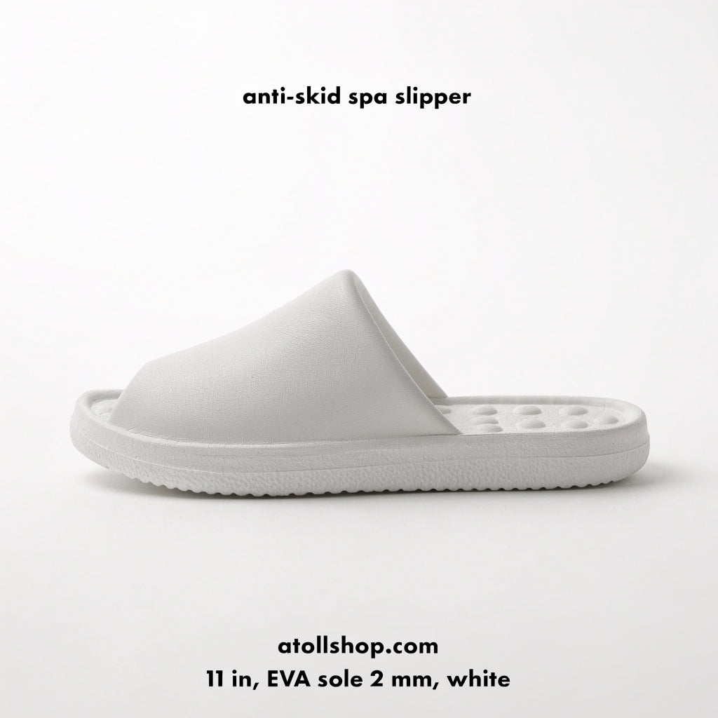 Anti-Skid Slipper, 11 in, EVA sole 2 mm, white